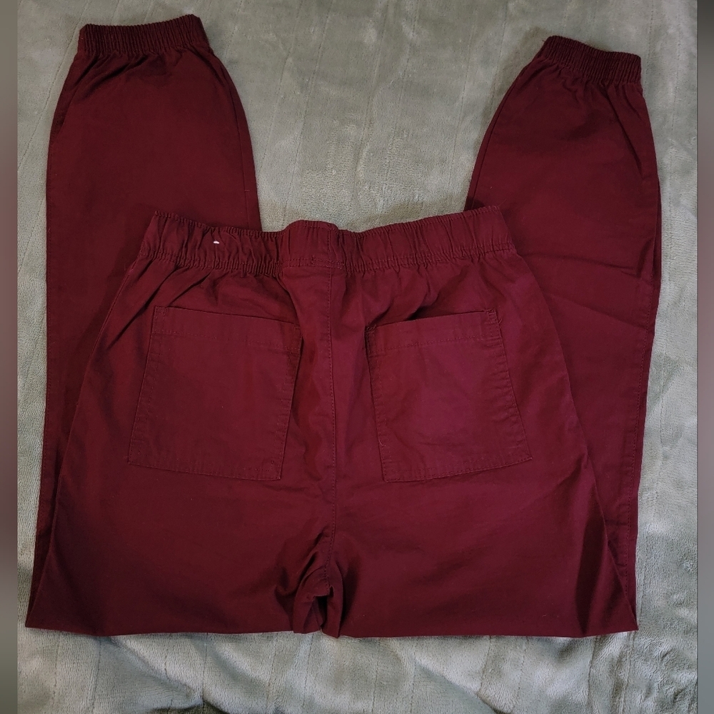 The Children's Place Boys Woven Maroon Joggers Size 14 - Picture 6 of 9